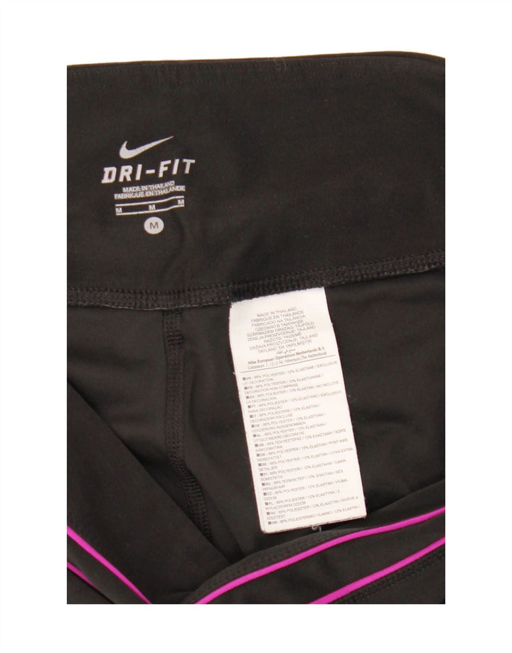 Pantalon de survêtement Nike Dri Fit Capri pour femme UK 14 Noir moyen Polyester