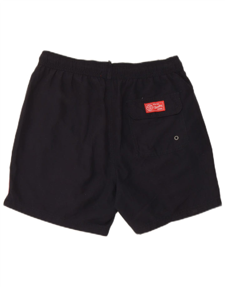 Superdry Short de Sport Homme Bleu Marine Moyen Polyester