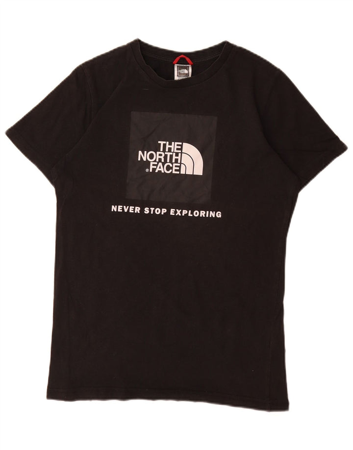 THE NORTH FACE T-Shirt Graphique Garçon 14-15 Ans XL Noir Coton