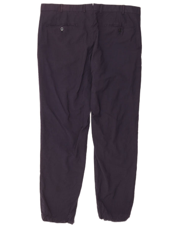 Massimo Dutti Pantalon de costume slim pour homme EU 46 XL W36 L29 Bleu marine Laine