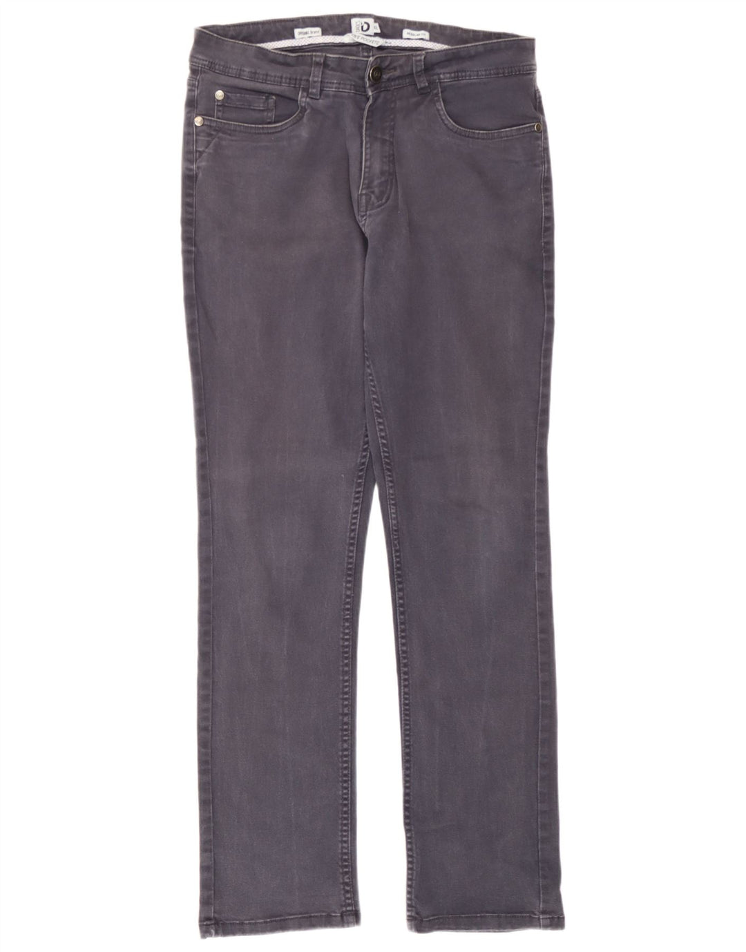 Dack's Jean droit coupe droite pour femme IT 46 Large W32 L30 Bleu marine