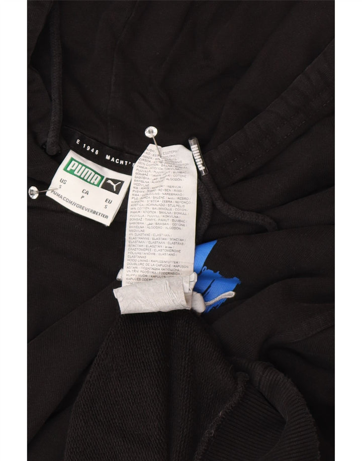 Puma Pull à capuche graphique pour homme en coton noir Taille S