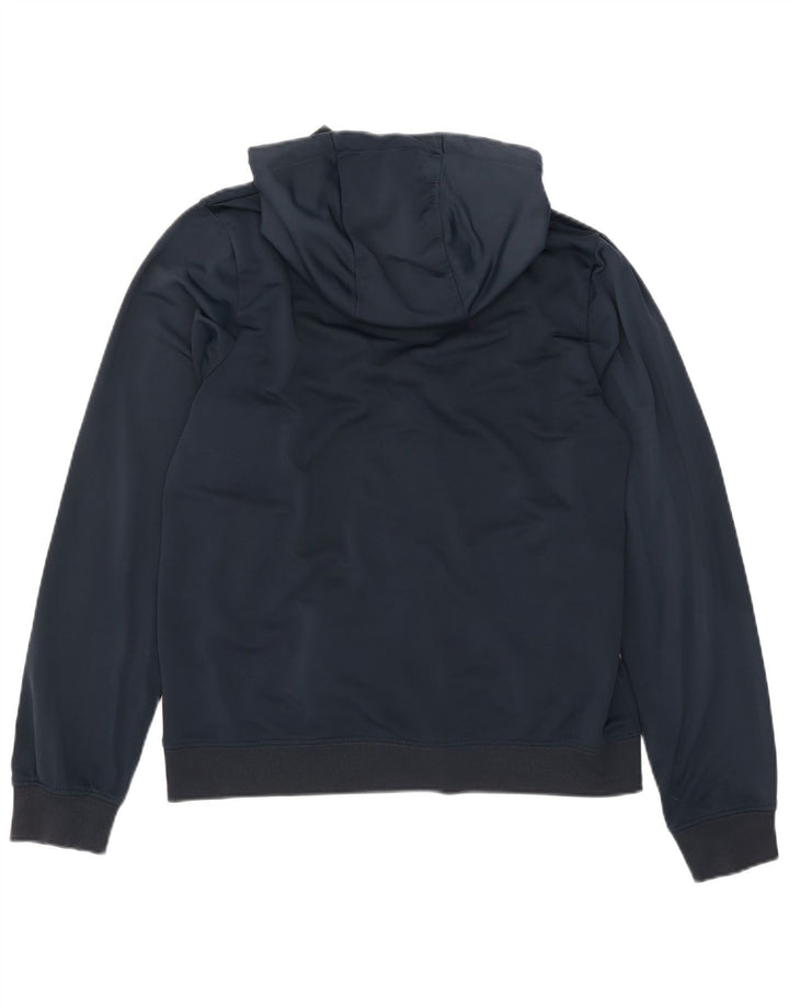 Nike Pull à capuche zippé pour homme en polyester color block bleu marine