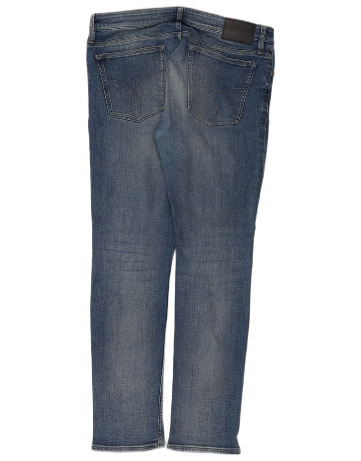 Calvin Klein Jean Slim Homme W34 L32 Bleu Coton