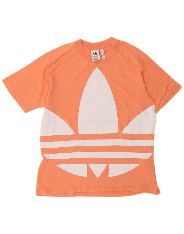 Adidas T-shirt graphique pour homme en coton orange moyen