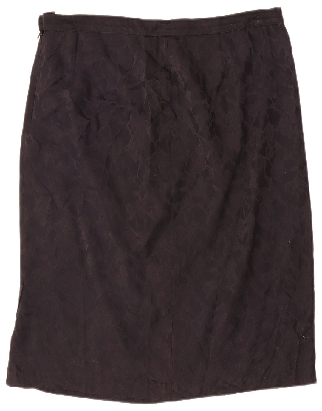 jupe droite femme vintage IT 46 Large W34 Soie noire