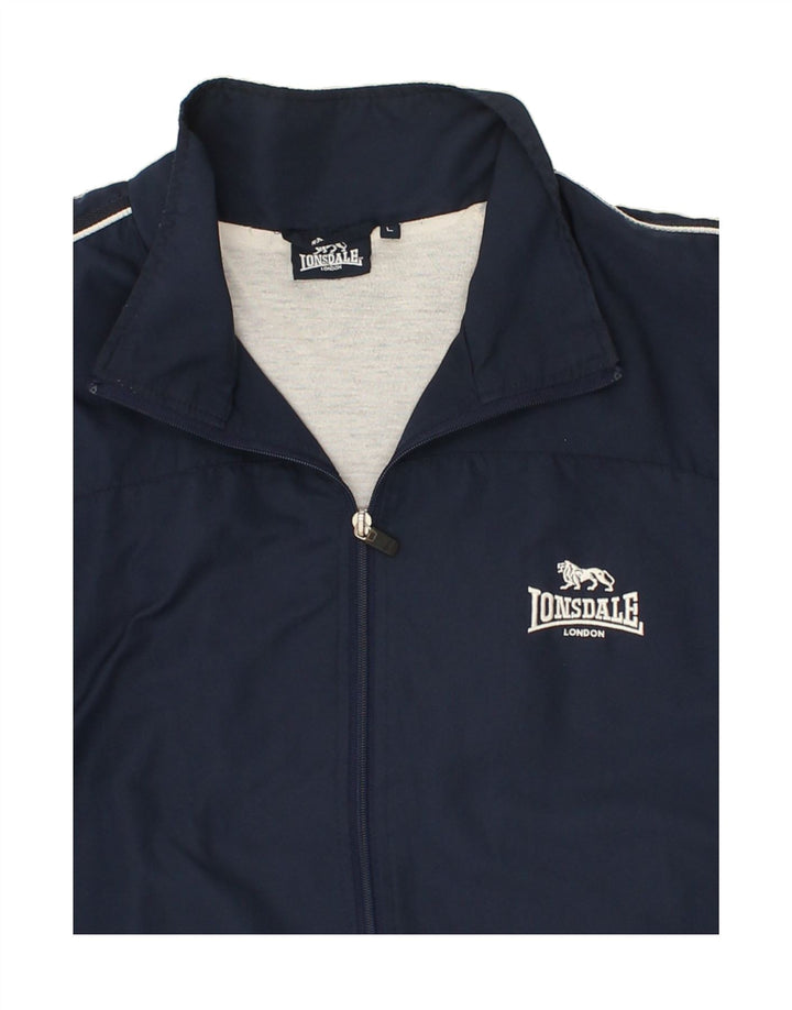 LONSDALE Veste de Survêtement Homme Grand Bleu Marine Polyester