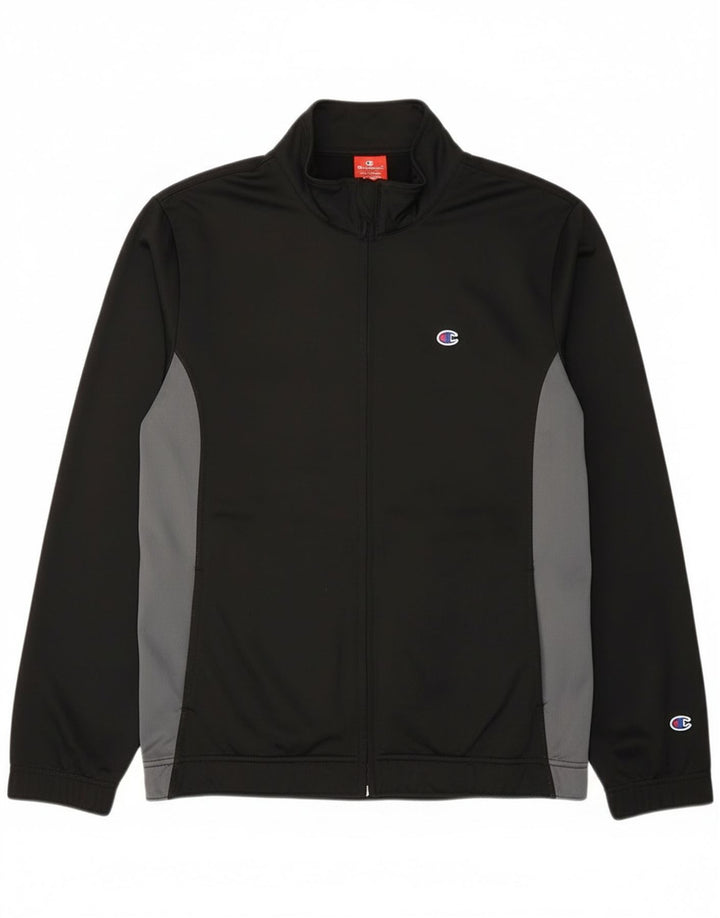 Champion Veste de survêtement pour homme XL Noir Colourblock Polyester