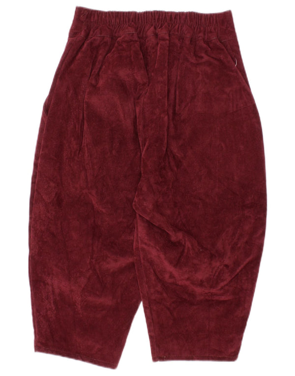 VINTAGE Pantalon chino en velours pour bébé fille 18-24 mois W20 L10 Bordeaux