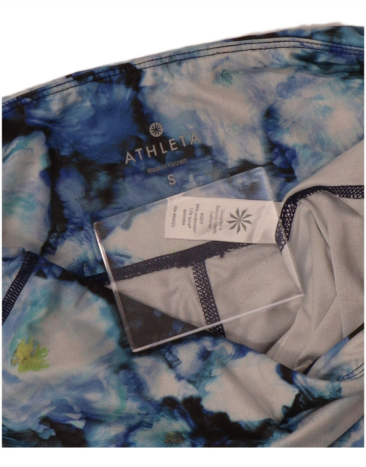 Athleta Leggings Femme UK 10 Petit Polyester Floral Multicolore