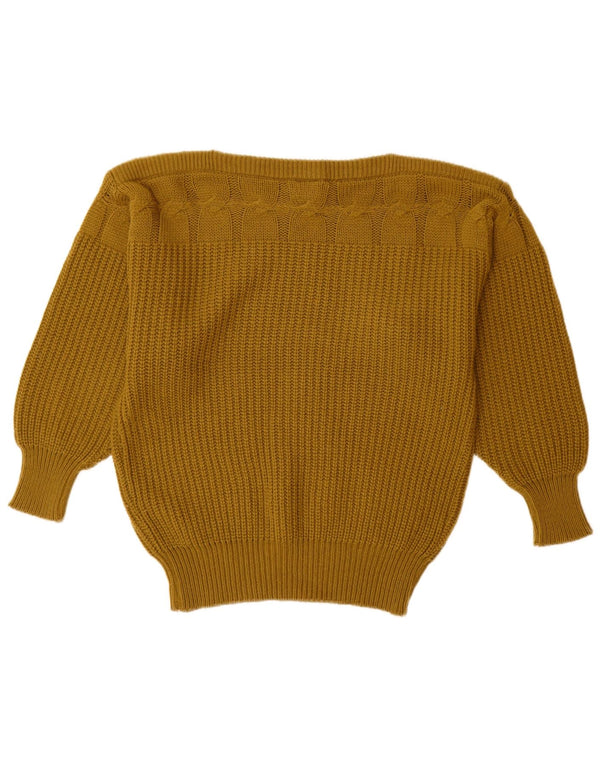 MONDI Pull surdimensionné à col bateau pour femme EU 36 Petit Kaki Laine