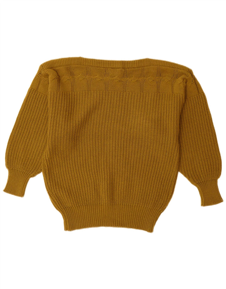 MONDI Pull surdimensionné à col bateau pour femme EU 36 Petit Kaki Laine