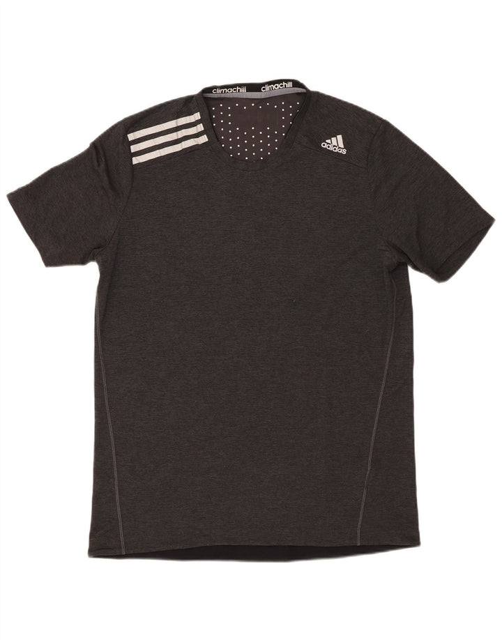 Adidas Homme Climachill T-Shirt Top Gris Moyen Polyester