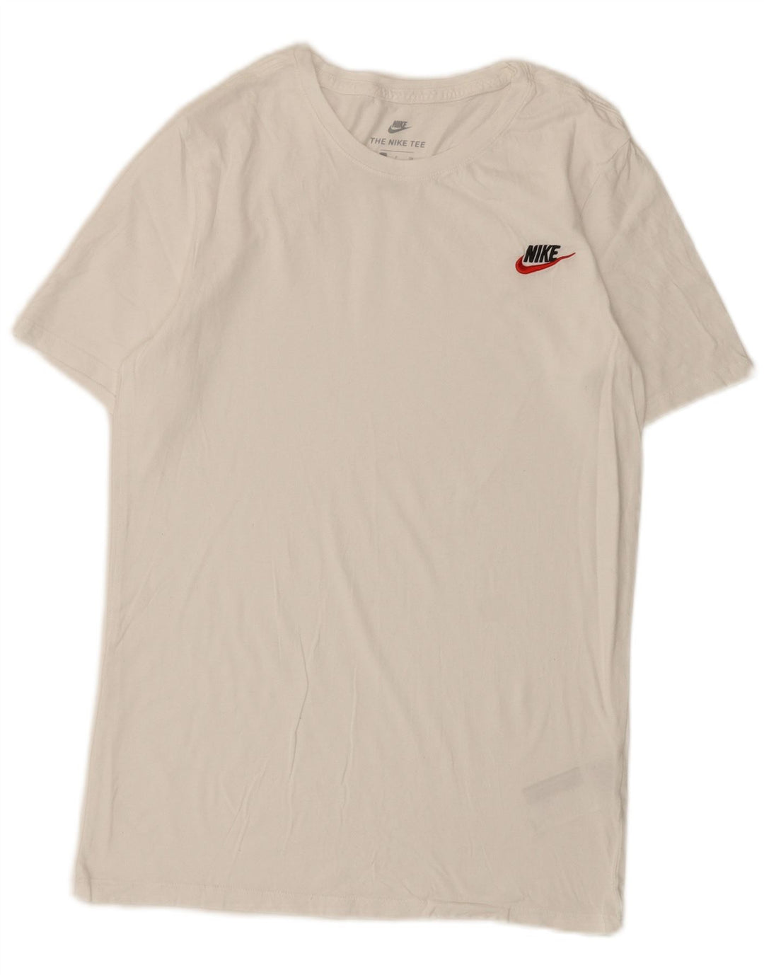 Nike T-shirt coupe athlétique pour homme, petit, en coton blanc