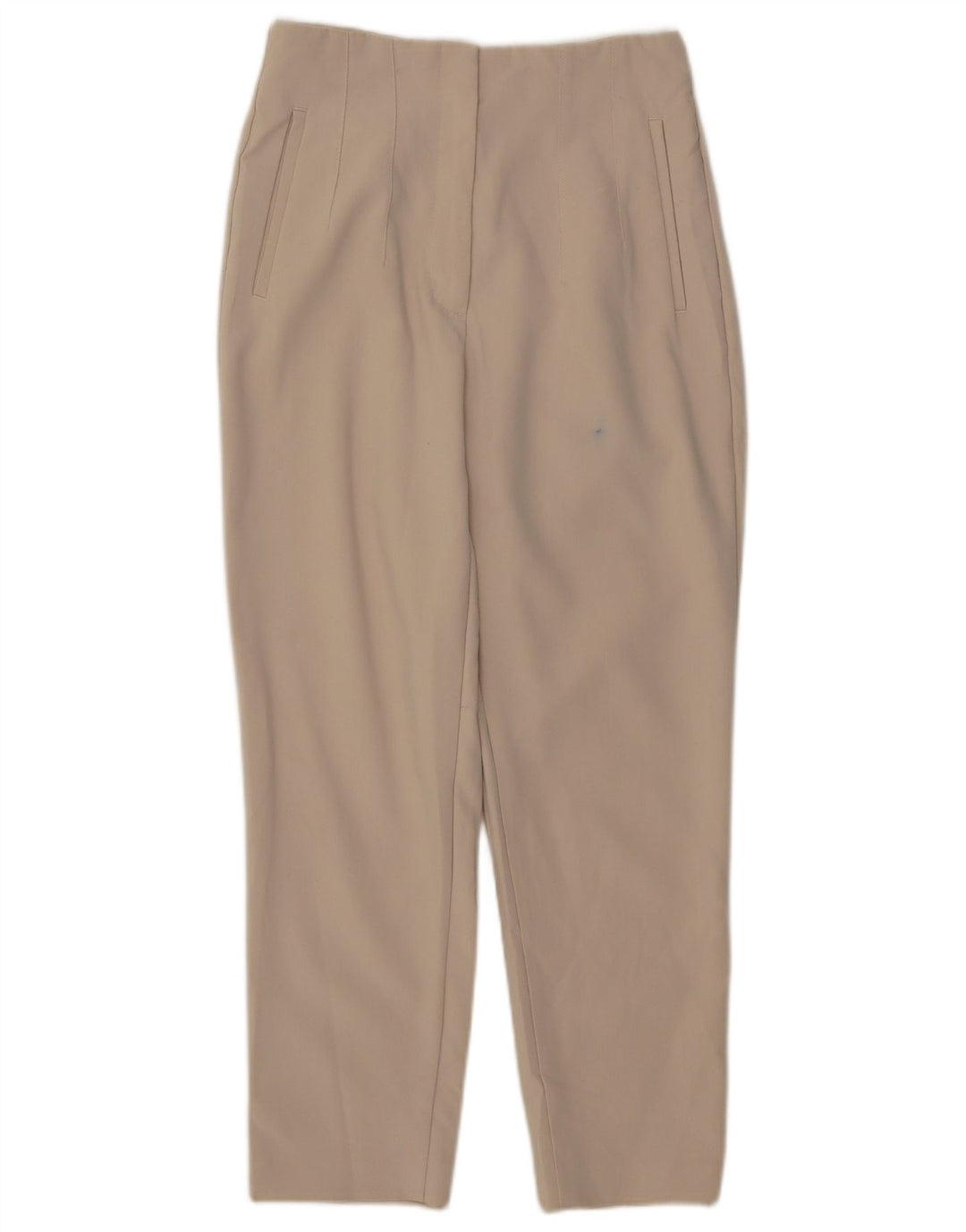 Pantalon décontracté fuselé Zara Femme Moyen W28 L26 Beige Polyester