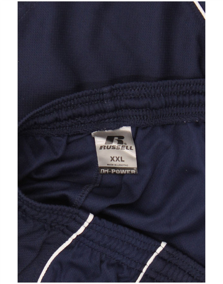Russell Athletic Short de sport pour homme 2XL Bleu marine Polyester