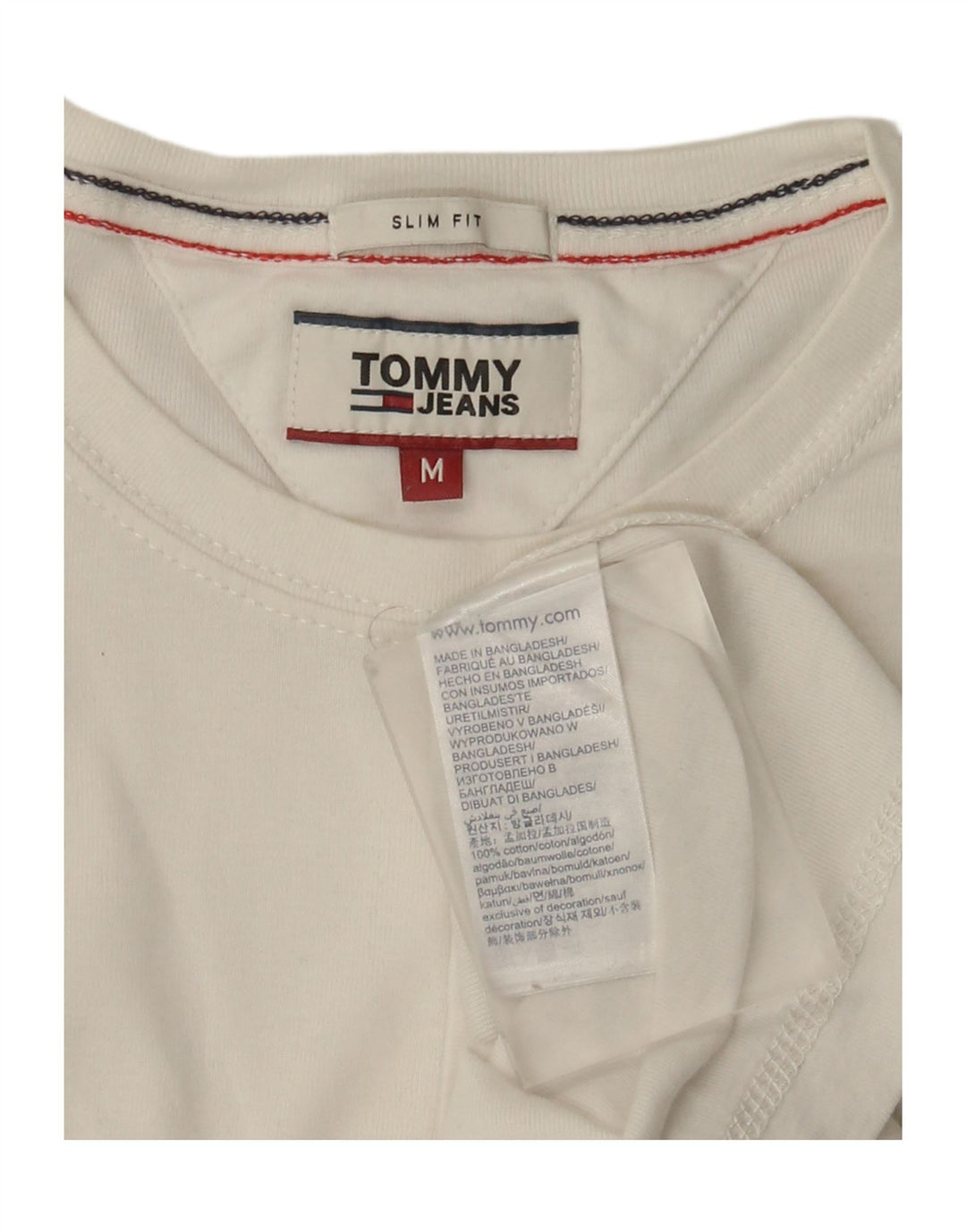 Tommy Hilfiger Haut ajusté à manches longues pour homme en coton blanc moyen