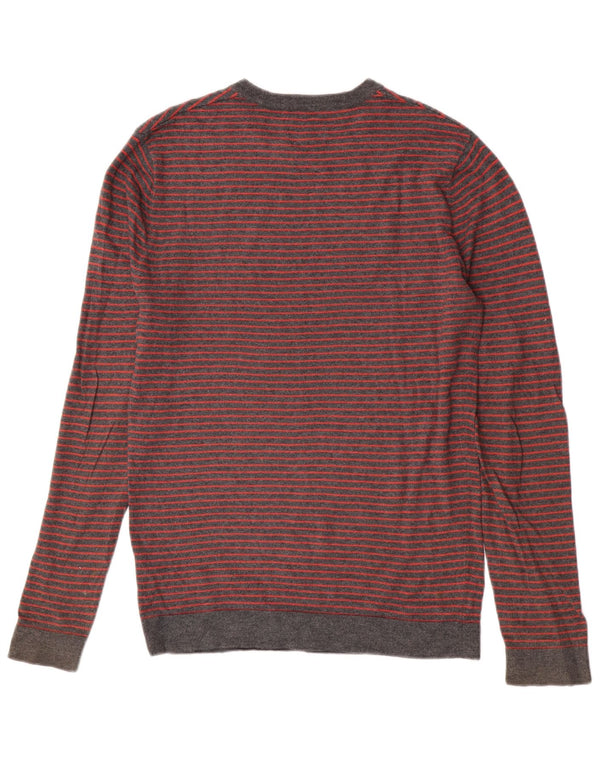 Jack Wills Pull à col rond pour homme XS en coton rayé gris