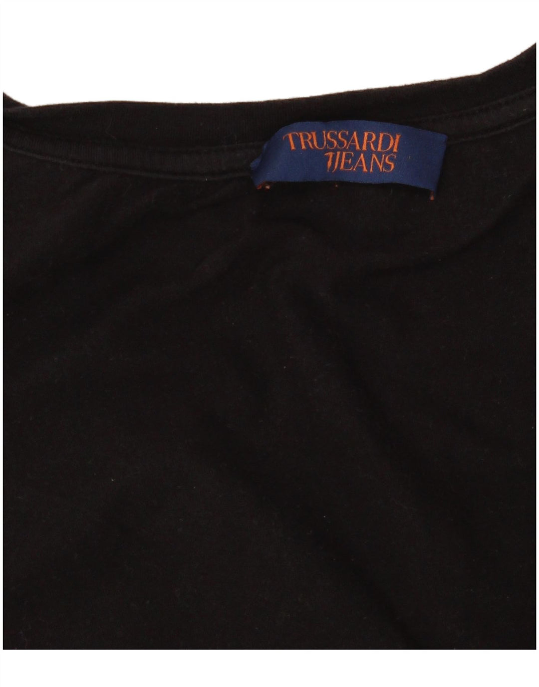Trussardi Jeans T-Shirt Graphique Femme UK 14 Medium Noir