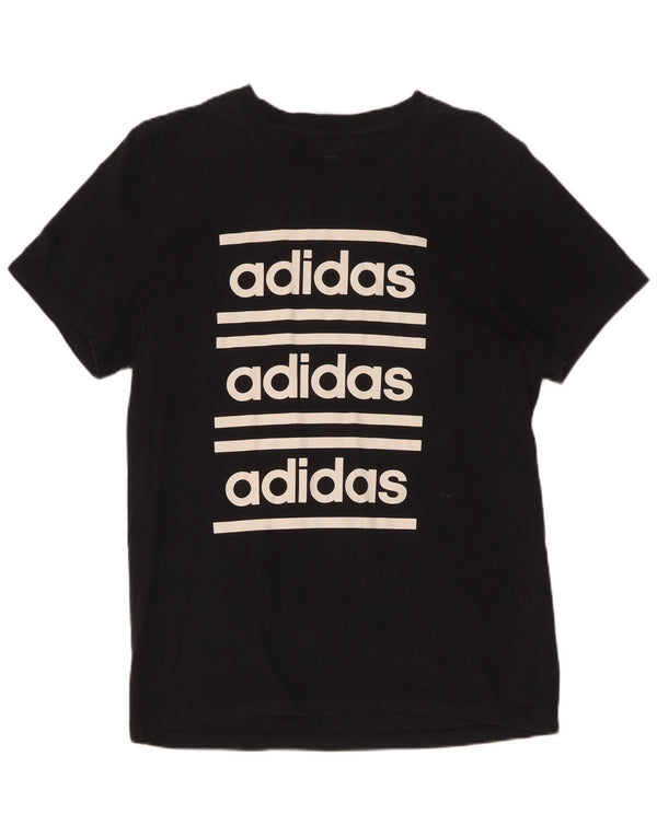 Adidas T-shirt graphique pour homme en coton noir moyen