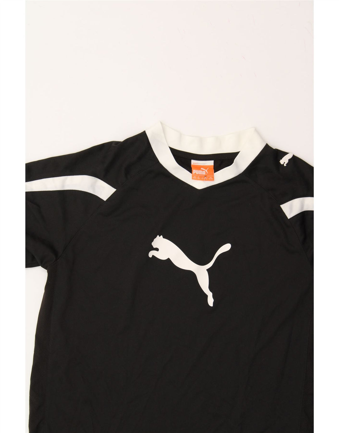 PUMA Boys Graphic T-Shirt Top 15-16 Years  Black Colourblock Polyester Vintage Puma and Second-Hand Puma from Messina Hembry 