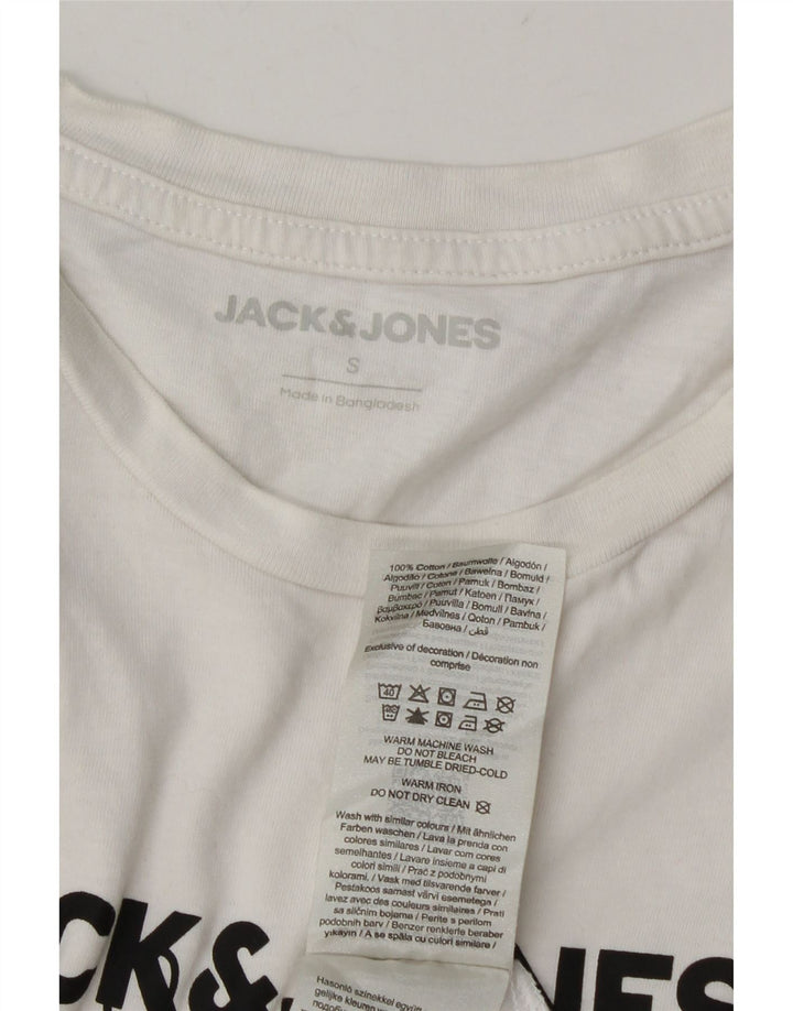 Jack & Jones T-Shirt Graphique Homme Petit Blanc Coton