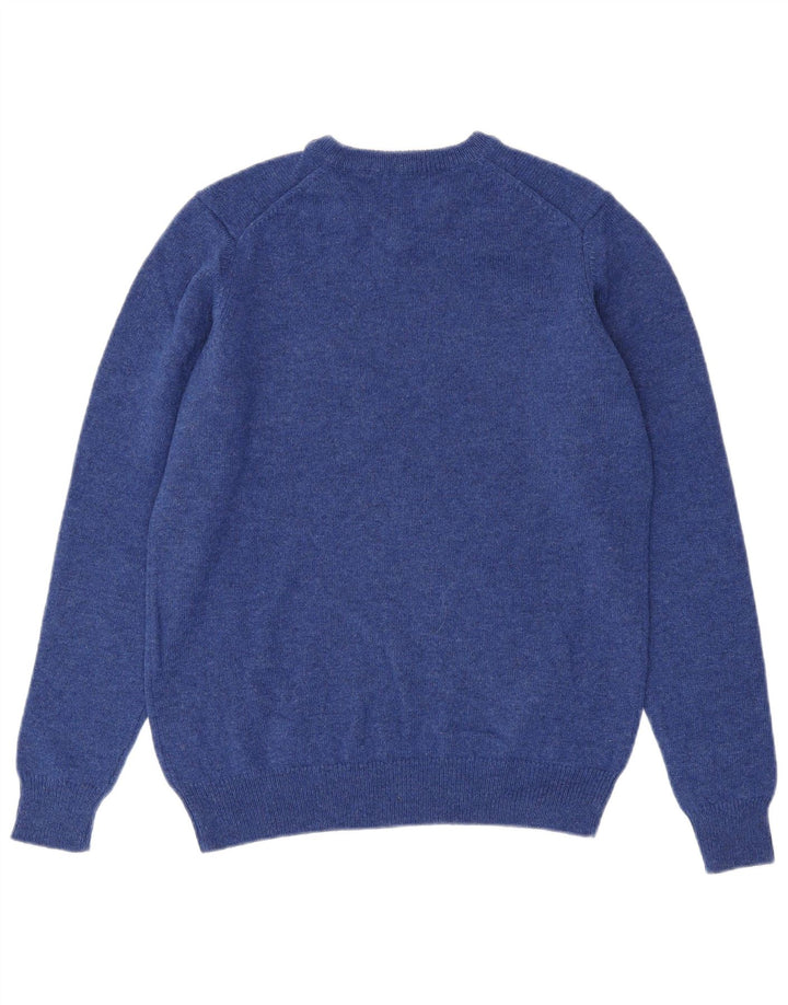 JAMES PRINGLE Mens V-Neck Jumper Sweater Medium Blue New Wool