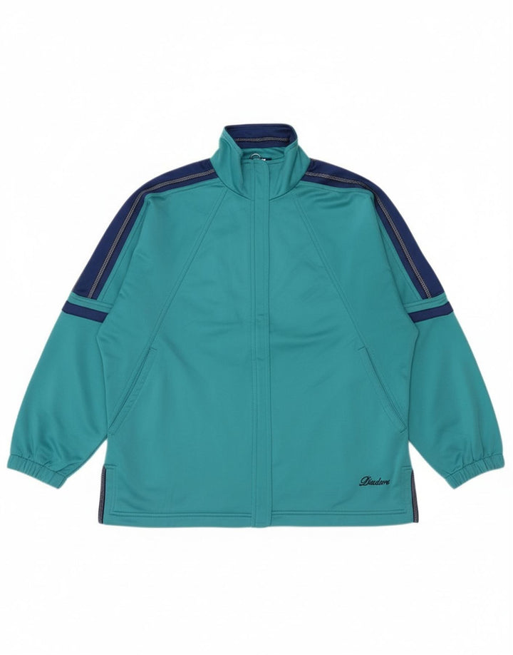 Diadora Veste de survêtement pour femme UK 12 Medium Turquoise Colourblock