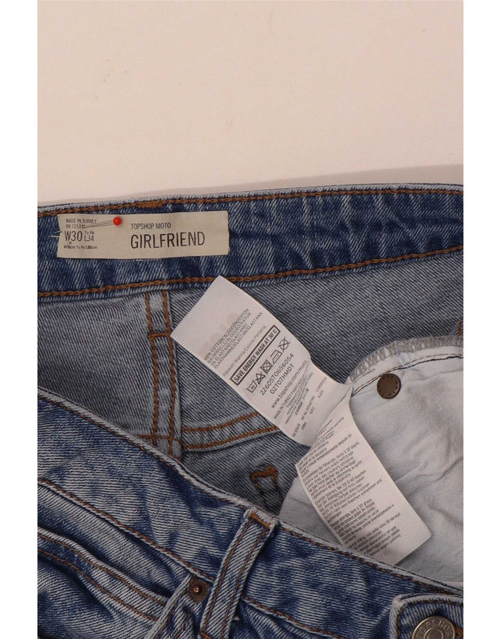Topshop Short en Jean Femme W30 Coton Bleu Moyen