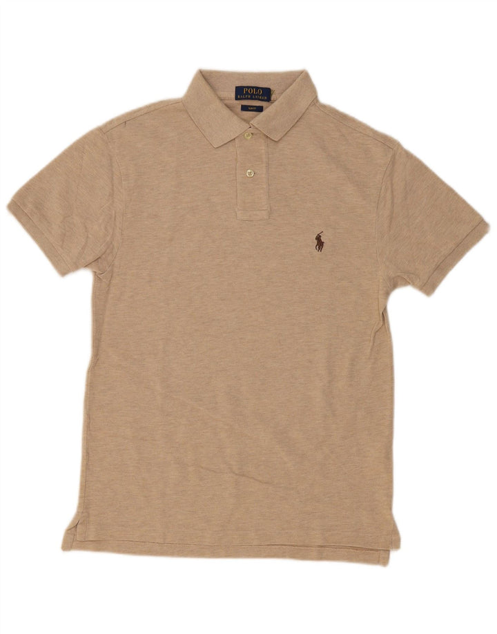 POLO RALPH LAUREN Polo Slim Fit Homme Petit Coton Chiné Beige