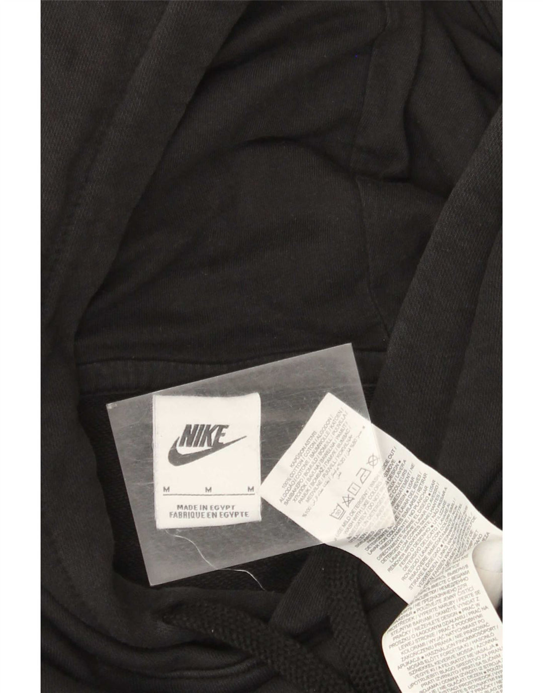 Nike Pull à capuche graphique en coton noir moyen pour homme