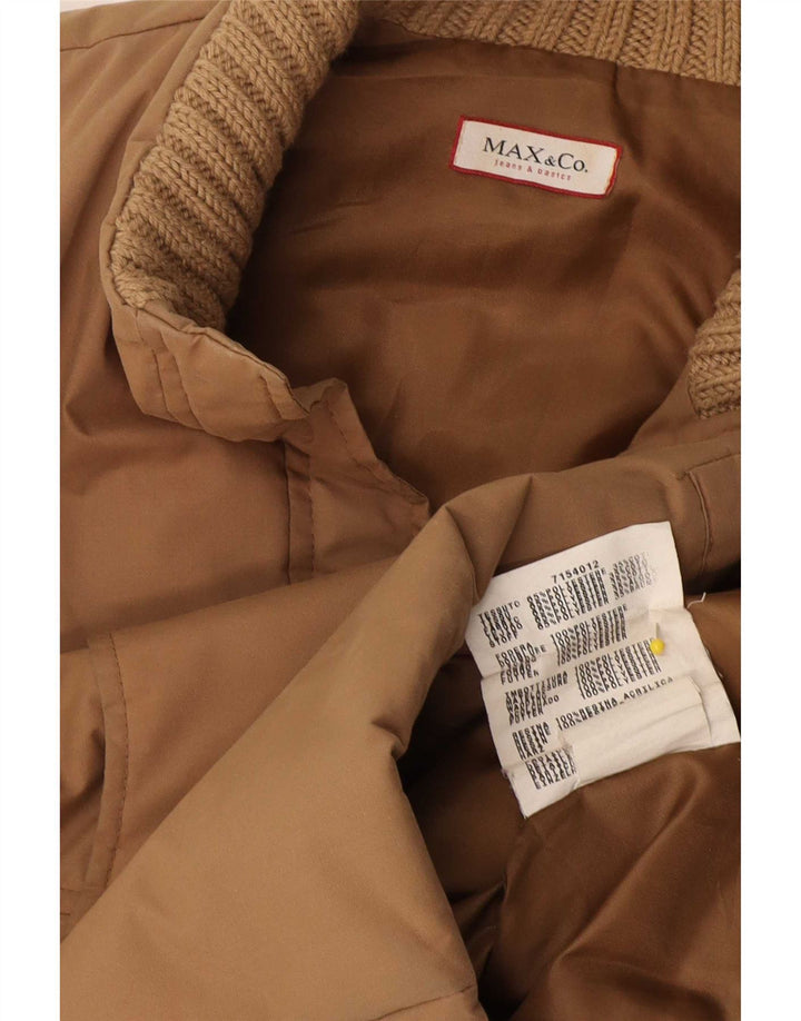 Max & Co. Gilet rembourré surdimensionné pour femme UK 10 Petit coton beige