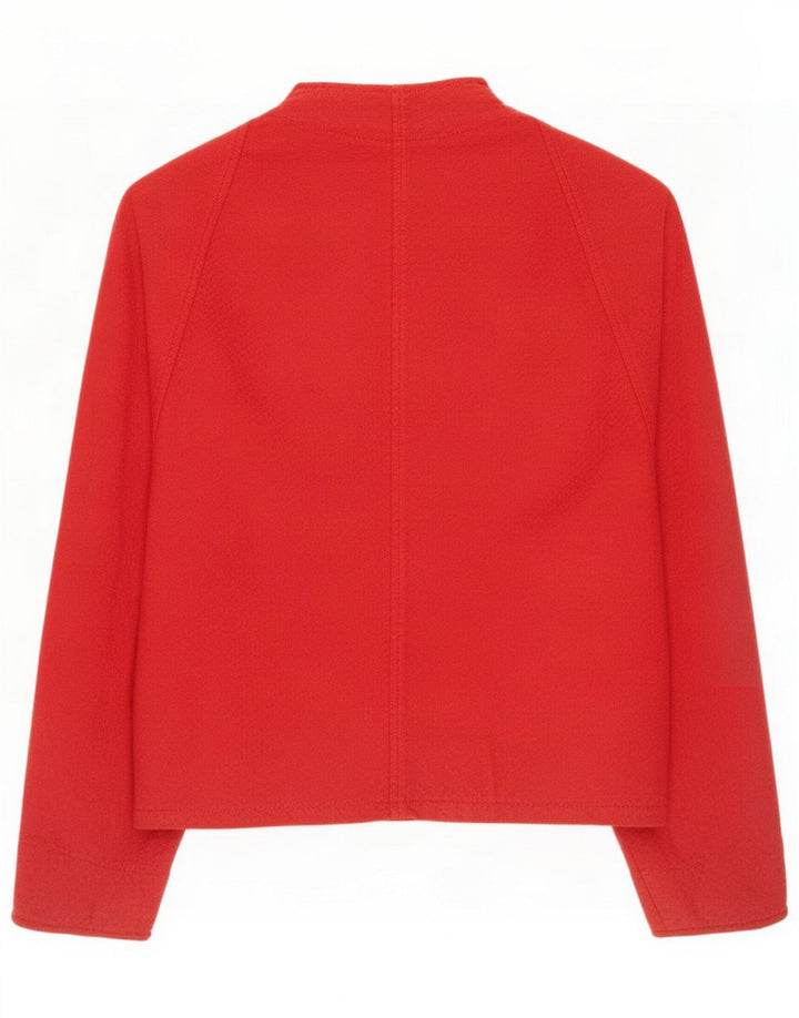 Vintage Blazer croisé pour femme UK 14 Coton rouge moyen