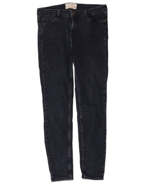 Fat Face Jean super skinny pour femme UK 10 Small W28 L29 Bleu marine Coton