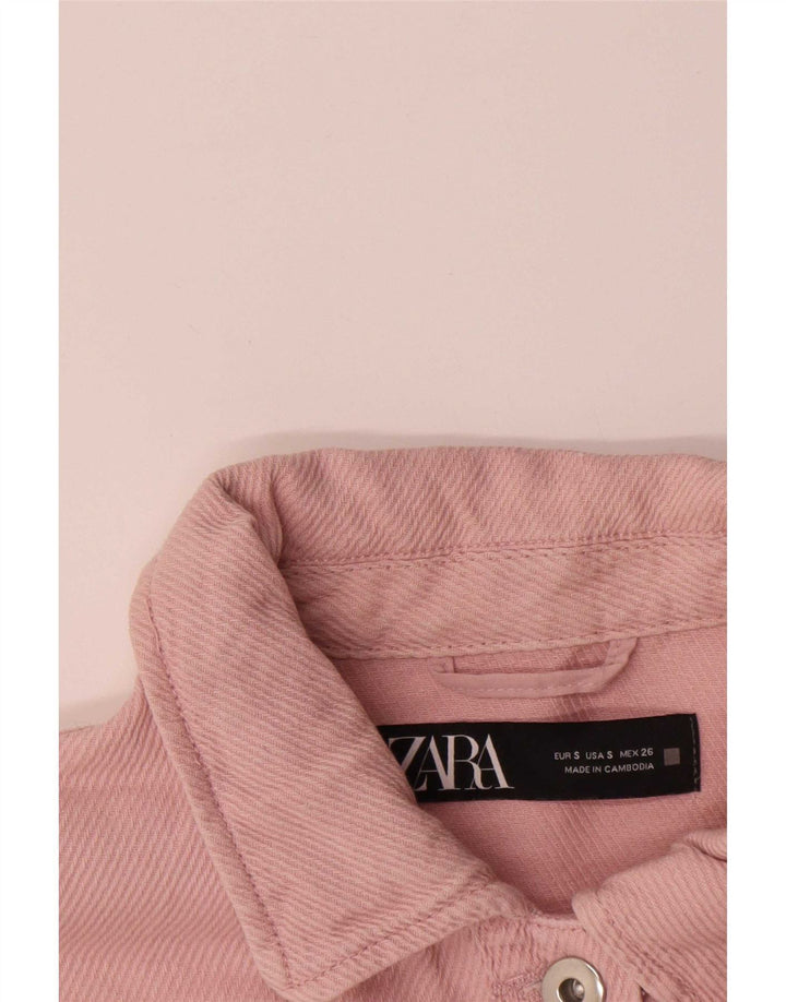 Zara Veste utilitaire surdimensionnée pour femme UK 10 Small Rose