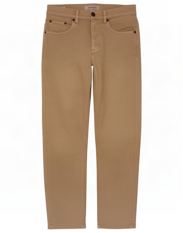 SIVIGLIA Pantalon court slim homme W30 L26 Coton Beige