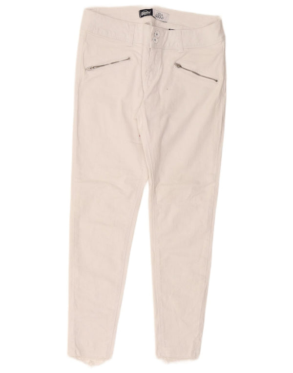 Superdry Jean Skinny Leila Crop Femme W28 L25 Coton Blanc