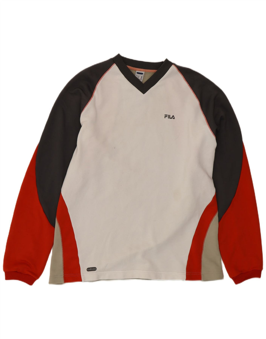 FILA Homme Sweatshirt Jumper XL Multicolore Colourblock Polyester