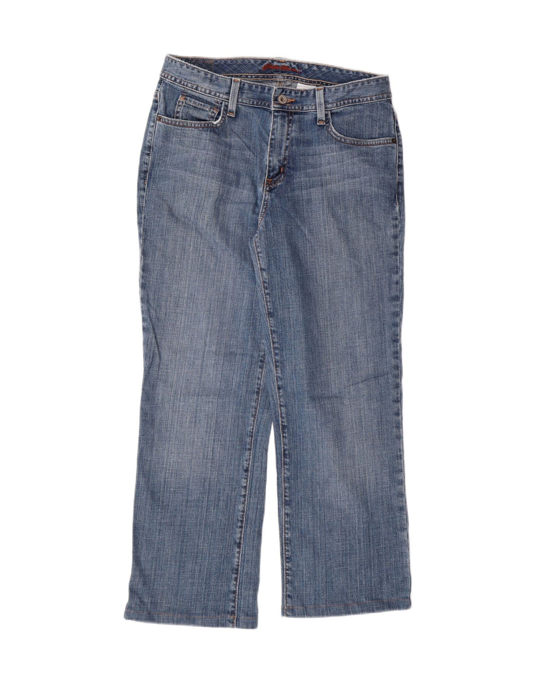 EDDIE BAUER Jean droit pour femme US 8 Medium W30 L25, 28 Bleu Coton
