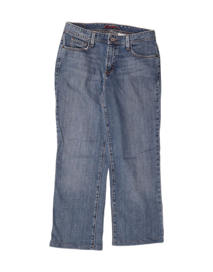 EDDIE BAUER Jean droit pour femme US 8 Medium W30 L25, 28 Bleu Coton