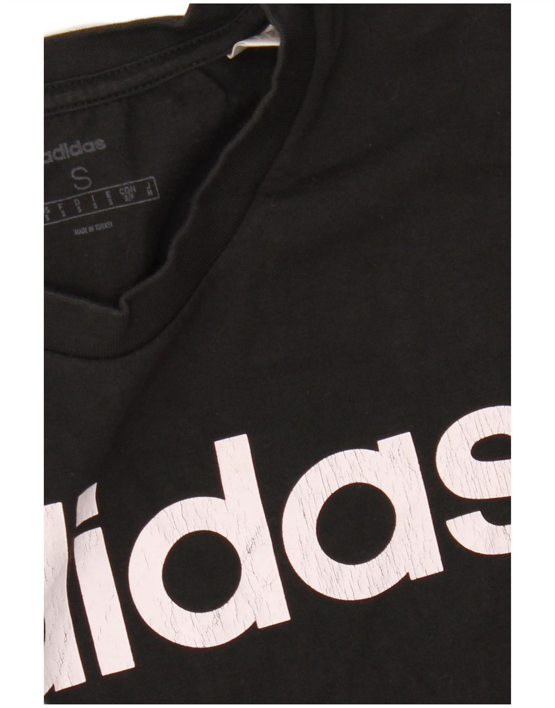 ADIDAS T-Shirt Graphique Homme Petit Noir Coton