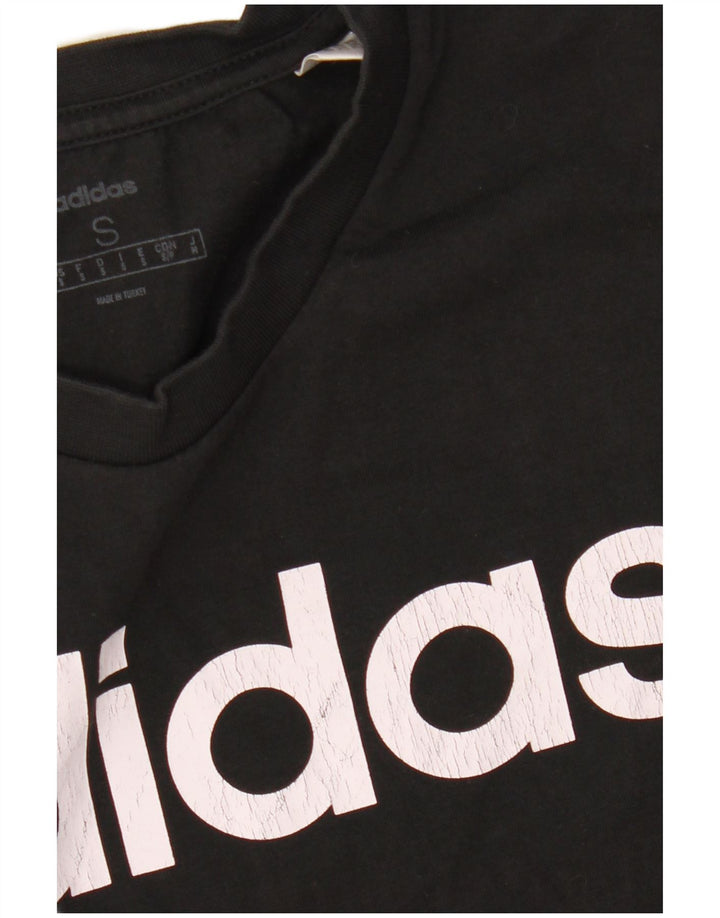 ADIDAS T-Shirt Graphique Homme Petit Noir Coton