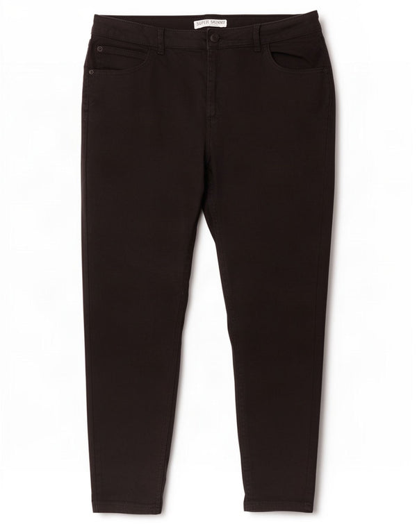 Marks & Spencer Pantalon court pour femme UK 14 Large W34 L26 Noir
