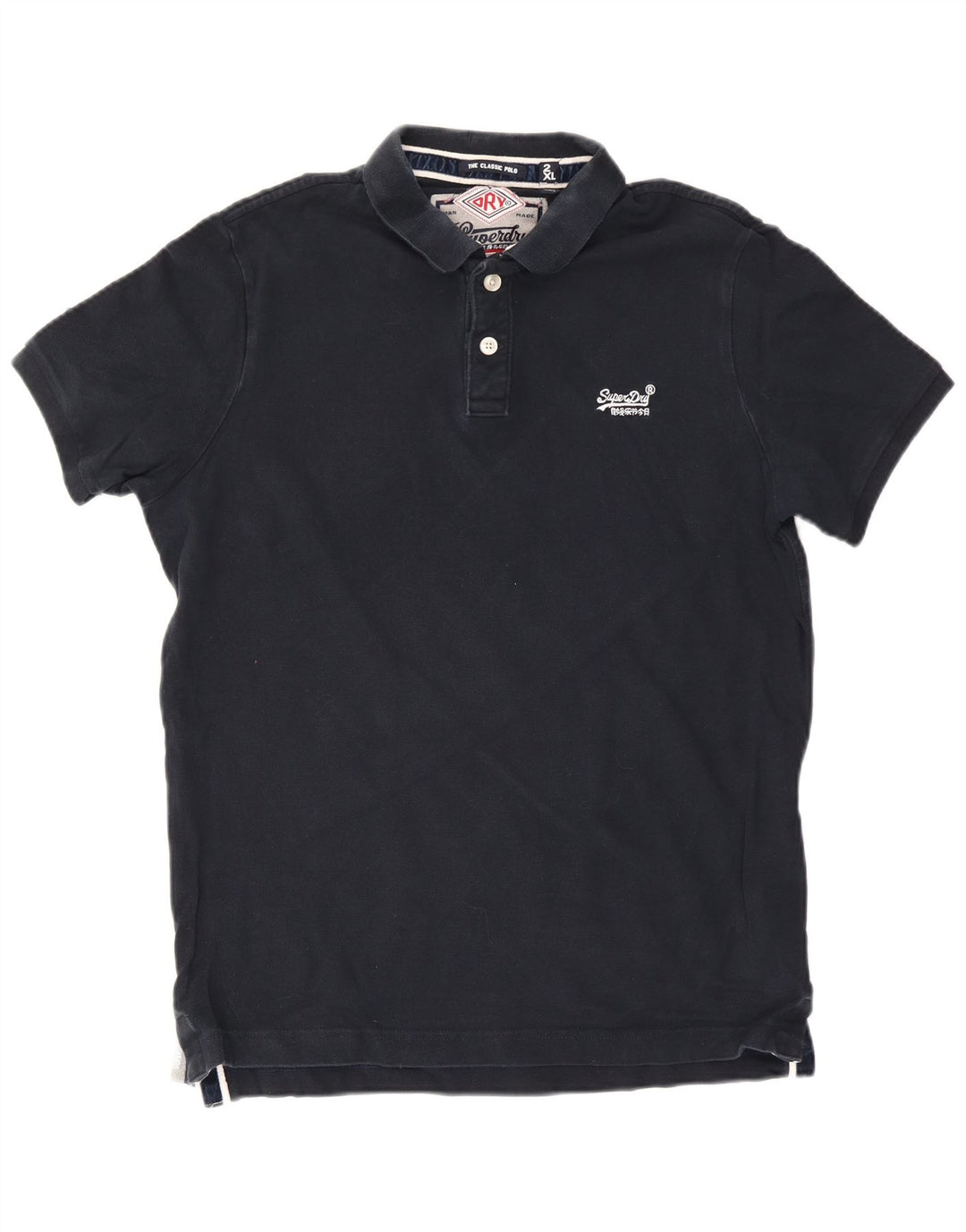 Superdry Polo Homme 2XL Bleu Marine Coton