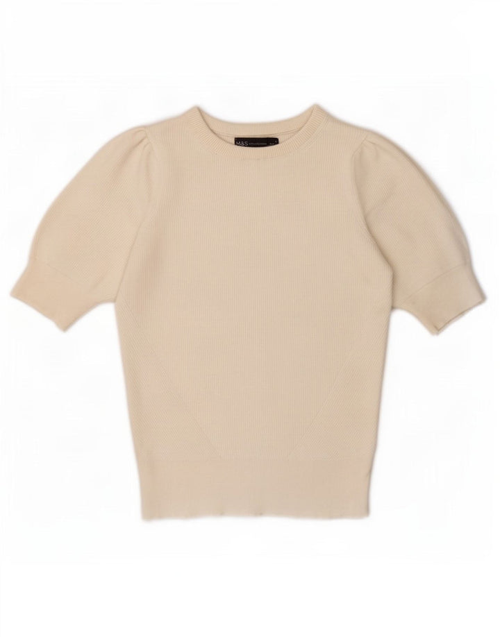 Marks & Spencer Chemisier pour femme UK 8 Small Viscose blanc cassé