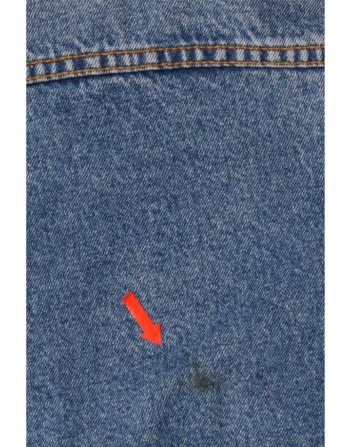 veste en denim homme vintage UK 36 Petit coton bleu