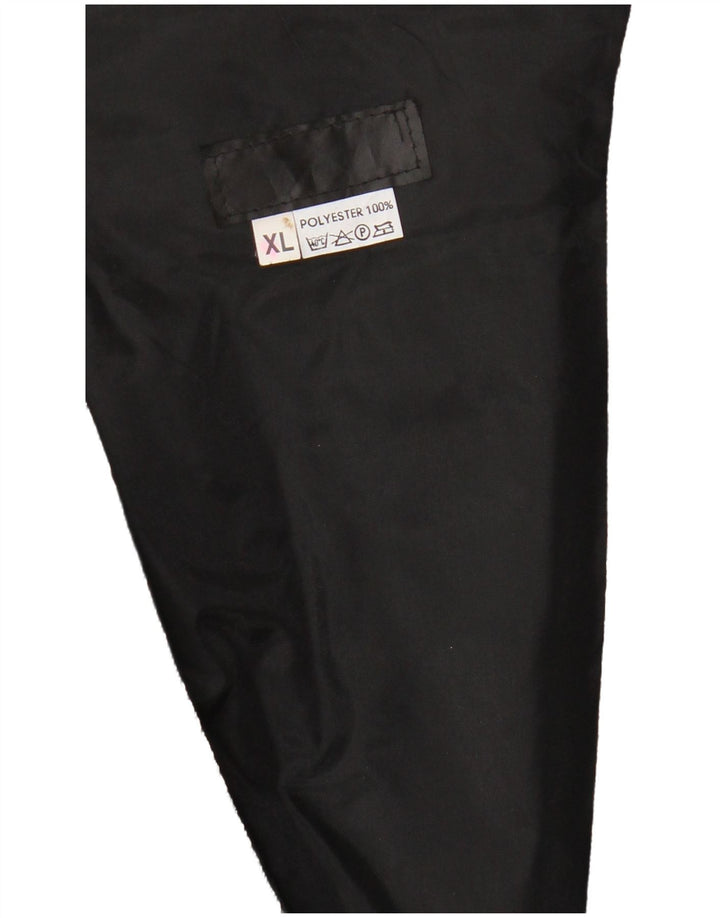 VINTAGE Gilet Femme UK 18 XL Noir Floral Polyester