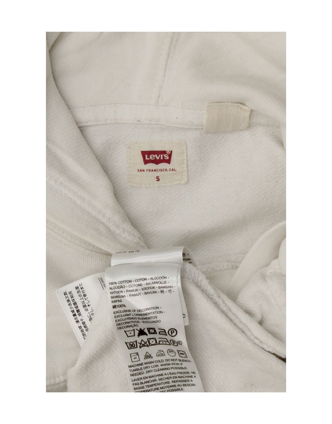 Levi's Pull à Capuche Graphic Homme Petit Blanc Coton