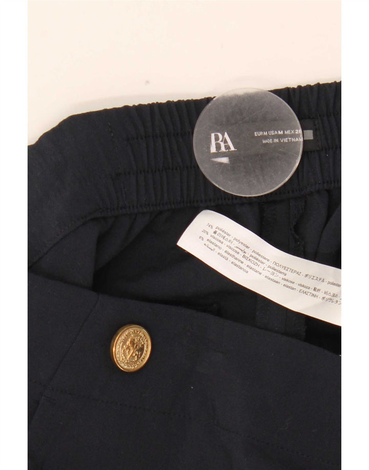 Zara Pantalon Chino Fuselé Femme Moyen W28 L26 Bleu Marine Polyester