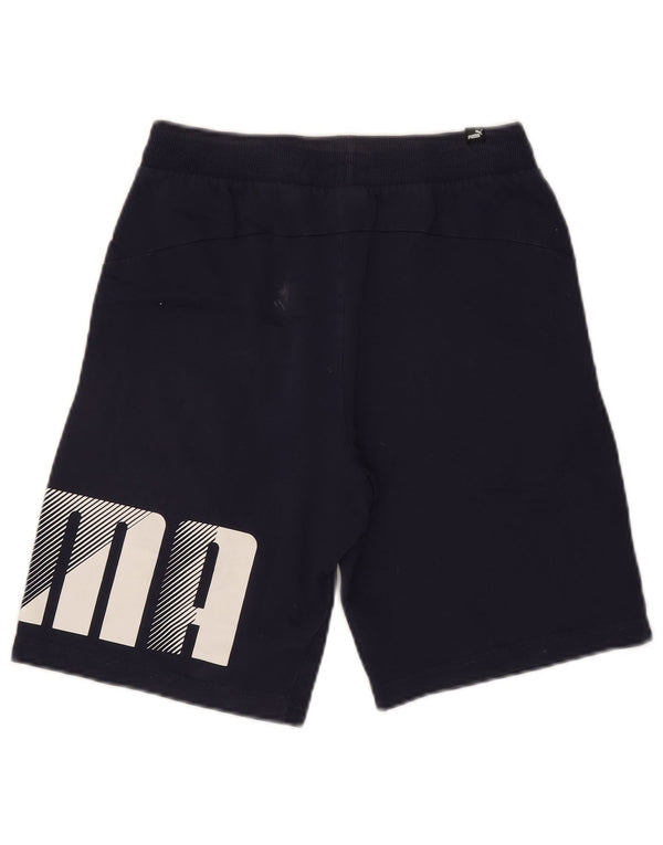 Puma Short de Sport Graphique Homme Petit Bleu Marine Coton